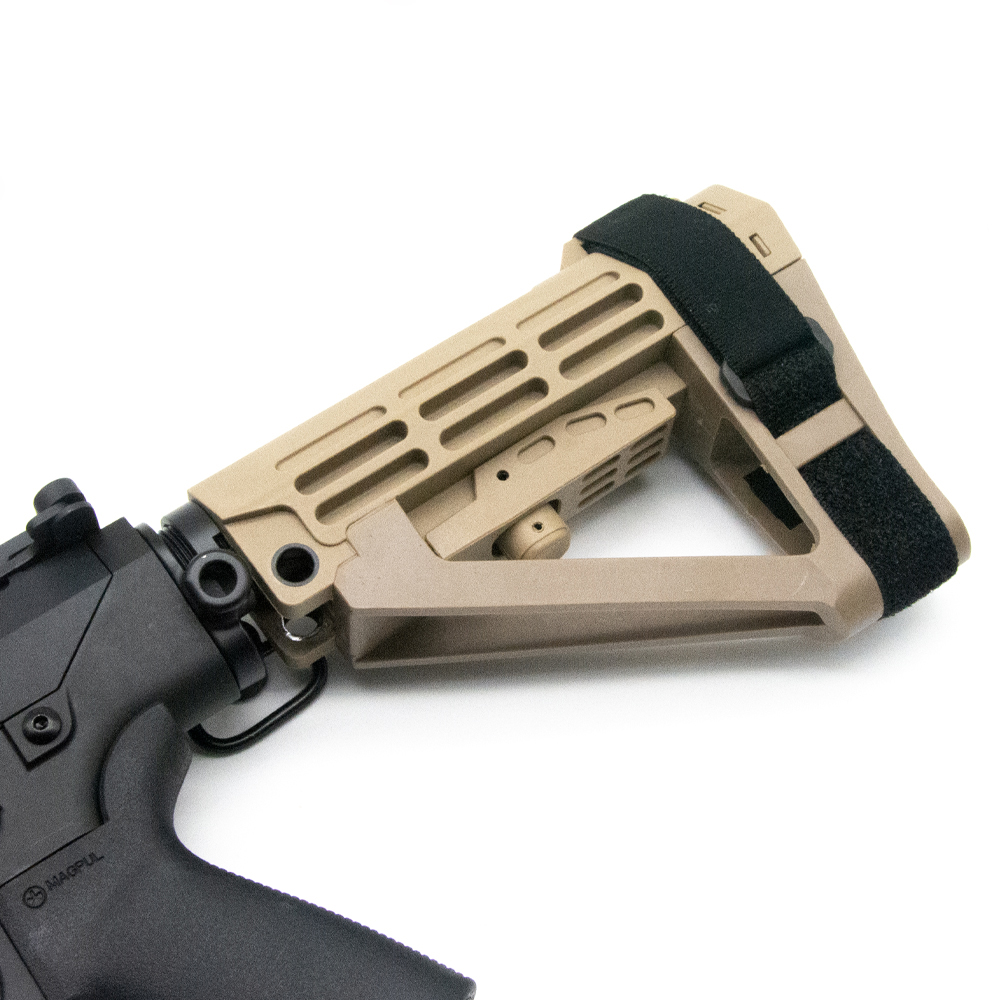 SBA4 Nylon Stock Buttstock Pistol M4 AR15 HK416 airsoft TAN